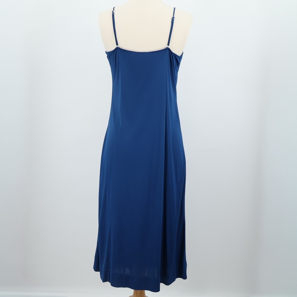 Akris Punto Dress Women 6 Blue Spaghetti Strap 100% Viscose Switzerland Designer - Picture 4 of 13